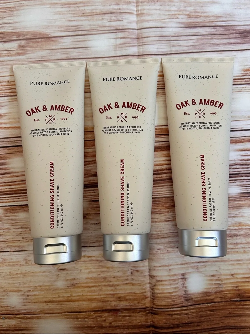 PR Oak & Amber Conditioning Shave Cream Bundle of 3